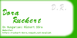 dora ruckert business card